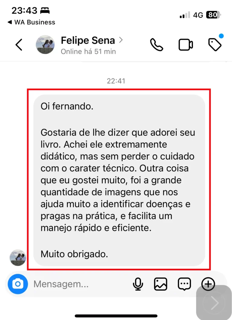 Felipe sobre o livro editado